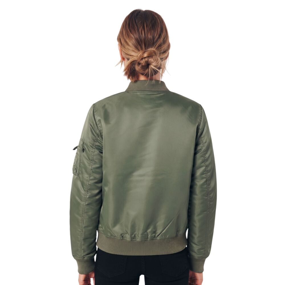 Hollister Green Bomber Jacket Full Zip Size L - Picture 2 of 15